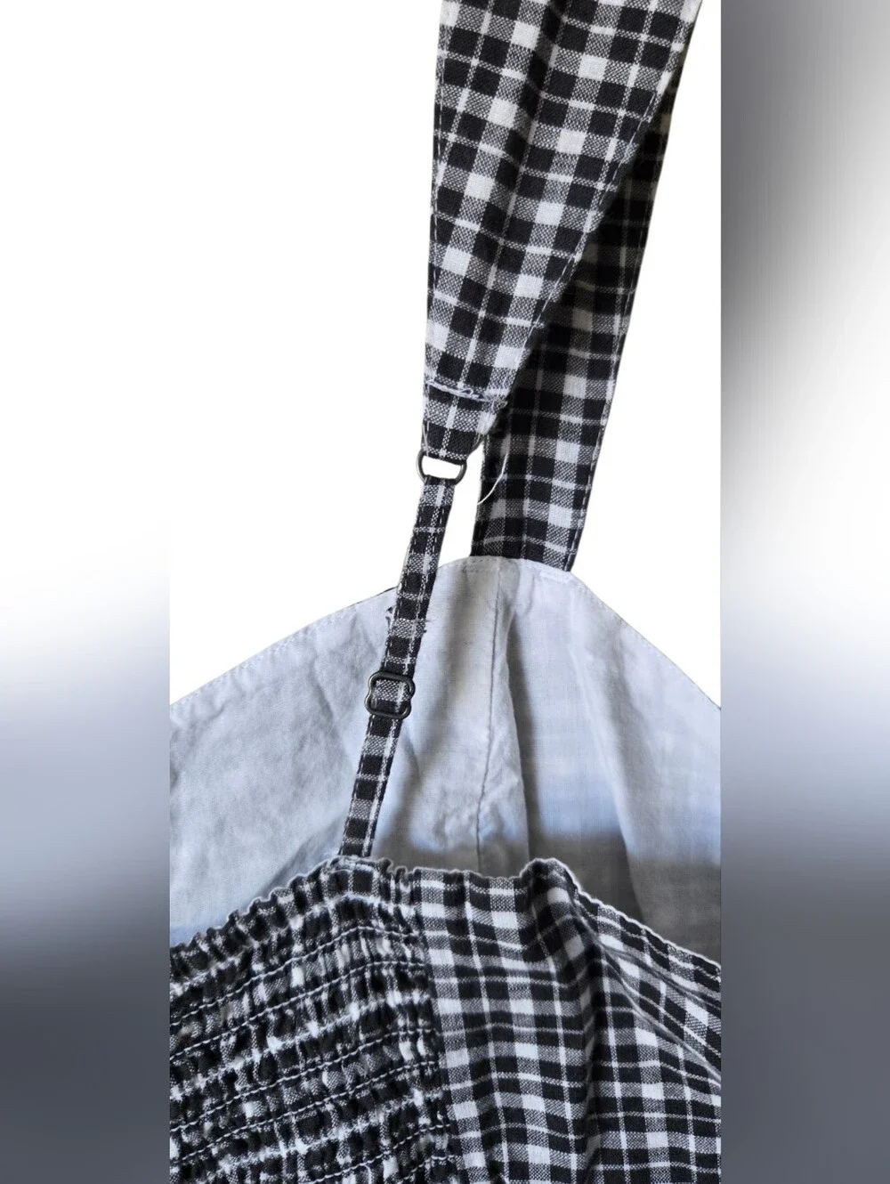 Abercrombie & Fitch Black and White Gingham Mini Dress - Picture 3 of 8